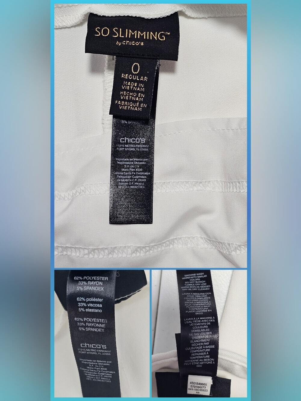 Chico's So Slimming Pull On Cropped Ankle Pants Chico Size 0 / US Size 4 - Picture 2 of 16